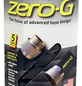 zero-G 25' Lightweight, Ultra Flexible, Durable, Kink-Free Garden Hose, 5/8-Inch by 50-Feet (5/8" x 50', 2-Pack) …