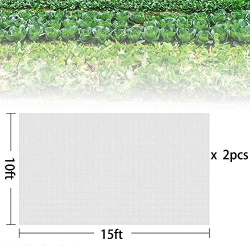 2 Pack 10 ft x 15ft Garden Insect Screen - Insect Barrier Netting Mesh Bird Netting Garden Plant Cover for Protecting Plants Vegetables Fruits Flowers from Birds & Insects