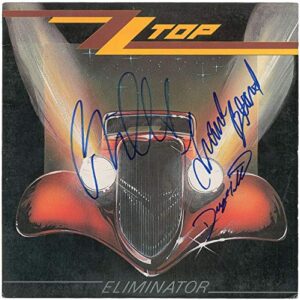 zz top band reprint signed afterburner album artwork 12×12 poster photo rp billy gibbons