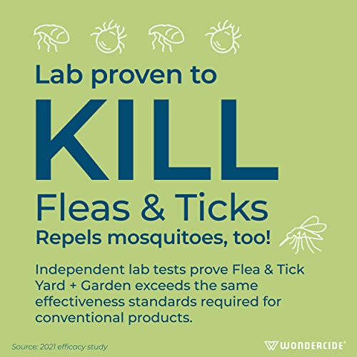 Wondercide - Ready to Use Flea, Tick, and Mosquito Yard Spray with Natural Essential Oils – Mosquito and Insect Killer, Treatment, and Repellent - Plant-Based - Safe Around Pets, Plants, Kids - 32 oz