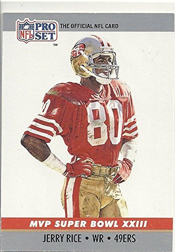 JERRY RICE NFL COLLECTIBLE TRADING CARD - 1990 PRO SET FOOTBALL CARD #23 (MVP SUPER BOWL XXIII COLLECTIBLE - SAN FRANCISCO 49ERS) FREE SHIPPING