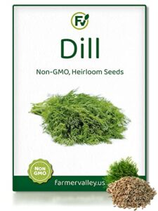 dill seeds for planting home garden herbs – individual pack of 300+ heirloom seeds, suitable for outdoors, indoors, and hydroponics – non-gmo, non-hybrid, untreated, and usa grown variety