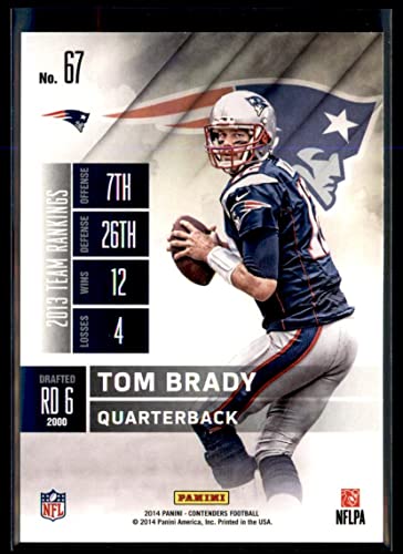 2014 Panini Contenders Football Card #67 Tom Brady - New England Patriots