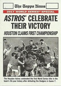 2017 world series team celebration baseball card (houston astros first championship) 2018 topps heritage news #169