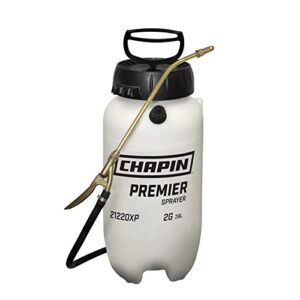 chapin international 21220xp 2-gallon premier pro xp poly sprayer for fertilizer, herbicide and pesticides, translucent white