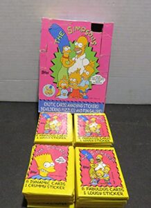 1990 topps the simpsons trading cards box (scotch tape on box, packs look near mint)