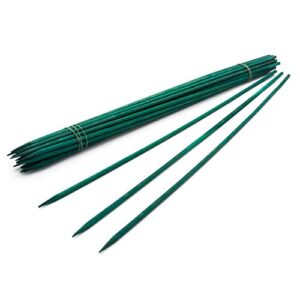 24″ green wood plant stake, floral picks, wooden sign posting garden sticks (25 pcs) by royal imports