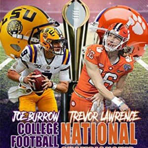 2019 JOE BURROW TREVOR LAWRENCE NCAA FOOTBALL NATIONAL CHAMPIONSHIP LSU CLEMSON