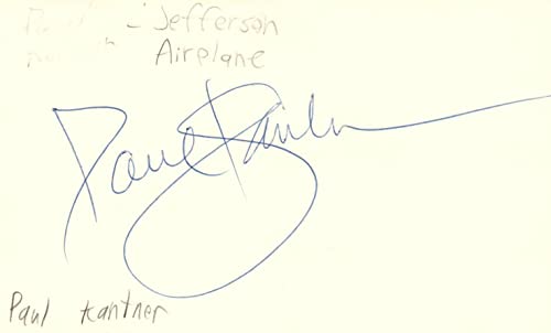 Paul Kantner Vocals Guitarist Jefferson Airplane Music Signed Index Card JSA COA
