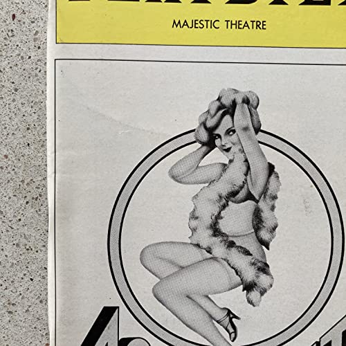 Playbill from 42nd Street at the Majestic Theatre starring, Millicent Martin Jerry Orbach Lisa Brown Joseph Bova Lee Roy Reams Joel Blum Music by Harry Warren; Lyrics by Al Dubin 1983