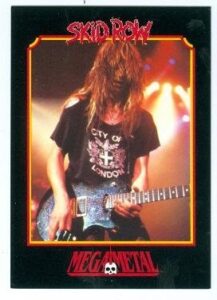 dave sabo skid row trading card 1991 megametal #112 guitar