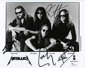 metallica legendary metal band reprint signed promo photo #1 rp