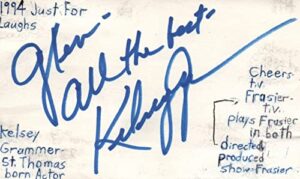 kelsey grammer actor frasier x-men movie autographed signed index card jsa coa