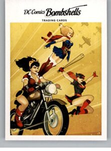 2017 dc comics bombshells covers trading card #h01 volume 1 issue trading card #1 wonder woman/supergirl/bat woma