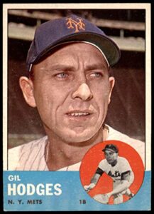 1963 topps # 245 gil hodges new york mets (baseball card) vg/ex+ mets