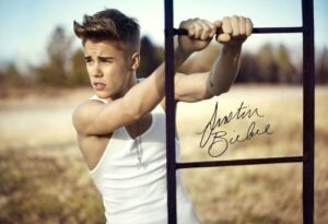 justin bieber sexy reprint signed autographed photo rp