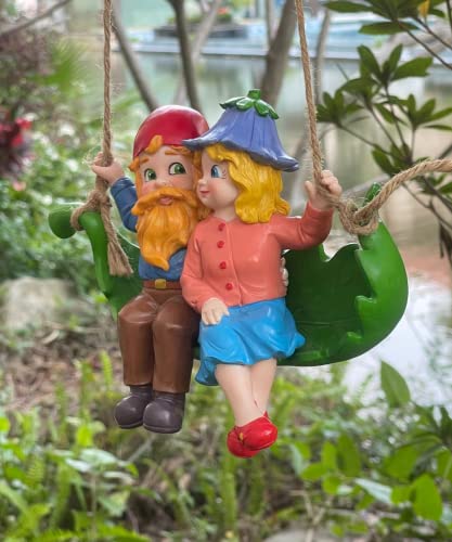 By Mark & Margot - Garden Gnome Outdoor Statues Lawn Gnome Decorations - Beautiful Funny Handmade Gnome Garden Sculpture for Home or Yard Pefect Garden Decor As Holiday Art Gnome Gifts.