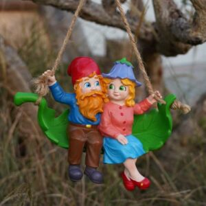 By Mark & Margot - Garden Gnome Outdoor Statues Lawn Gnome Decorations - Beautiful Funny Handmade Gnome Garden Sculpture for Home or Yard Pefect Garden Decor As Holiday Art Gnome Gifts.