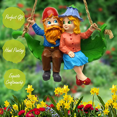 By Mark & Margot - Garden Gnome Outdoor Statues Lawn Gnome Decorations - Beautiful Funny Handmade Gnome Garden Sculpture for Home or Yard Pefect Garden Decor As Holiday Art Gnome Gifts.