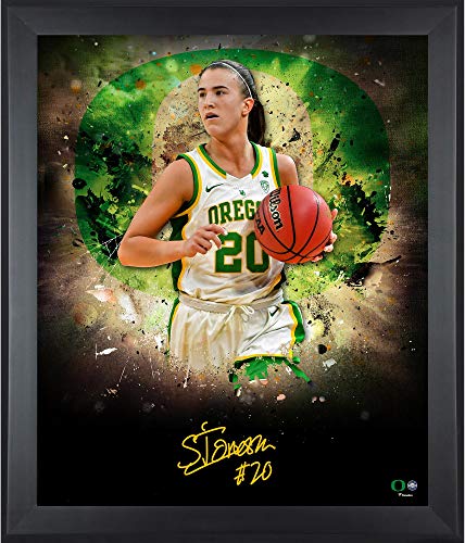 Sabrina Ionescu Oregon Ducks Framed Autographed 20" x 24" In Focus Photograph - Autographed College Photos