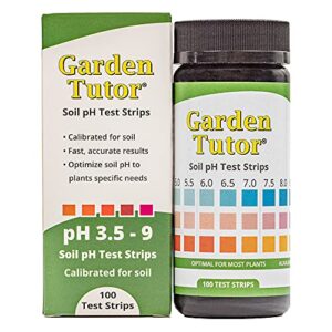 garden tutor soil ph test kit (3.5-9 range) | 100 soil ph test strips