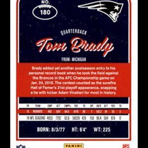 2016 Donruss #180 Tom Brady New England Patriots