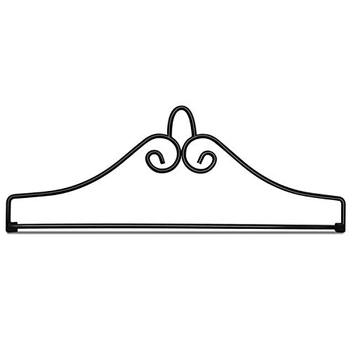 Anley Wrought Iron Garden Flag Hanger - Garden Banner Holder Detached to Use - Rust Resistant & Black Matte Coating(Ideal for Flag/Banner with Width Smaller than 13")