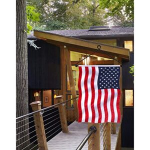 HOOSUN Flag Stand, Premium Flag Pole Holder Metal Powder-Coated Weather-Proof Paint,Easy Hanging 12.5 Inch Flags, Flag Wall Hanger