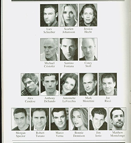 A View From the Bridge, Broadway Playbill + Scarlett Johansson, Liev Schreiber, Jessica Hecht, Michael Cristofer, Corey Stoll, Alex Cendese, Anthony DeSando