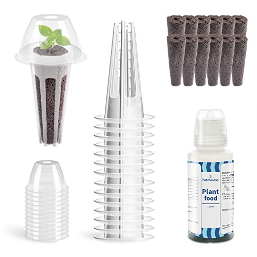 12 Set Seed Pod Kit for AeroGarden, Hydroponics Garden Accessories for Hydroponic Growing System, Grow Anything Kit with 12 Grow Sponges, 12 Grow Baskets, 12 Grow Domes,100ml Plant Food