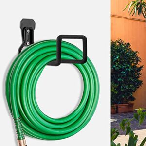 Sageme Hose Holder- Heavy Duty Metal Hose Hanger Wall Mount, Hook for Garden Hose/Expandable Hose/Hose Reel/Water Hose/Pocket Hose/Flexable Hose/Magic Hose (Black)