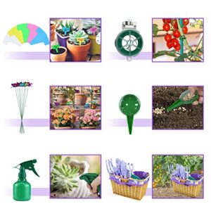 EAONE 43Pcs Garden Tools Set with Basket, Floral Gardening Hand Tools, Gardening Gifts for Women and Plant Lovers, Heavy Duty Tools Kit Including Gardener Gloves, Trowel, Weeder Hand Rake and Pruner