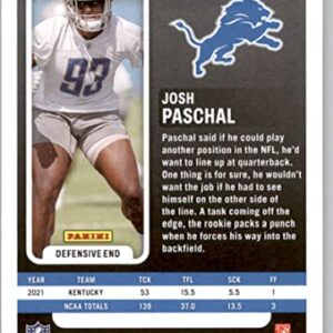 2022 Panini Absolute #173 Josh Paschal RC Rookie Detroit Lions Football Trading Card