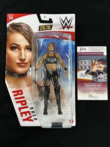 rhea ripley signed wwe basic 1st time in line action figure jsa witness coa – autographed wrestling cards