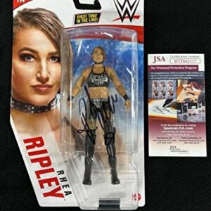 Rhea Ripley Signed WWE Basic 1st Time In Line Action Figure JSA Witness COA - Autographed Wrestling Cards