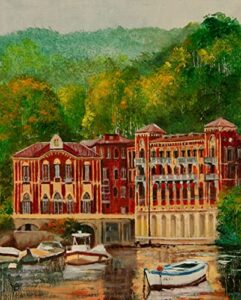 villa d’este, lake como, lombardy italy by internationally renowned painter yary dluhos
