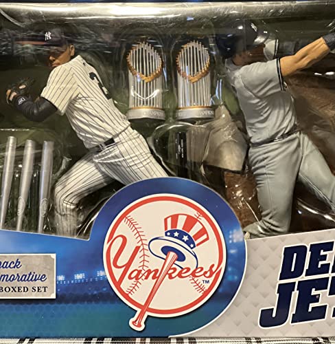 Derek Jeter 2 Pack Commemorative Deluxe Boxed Set of Collectible Figures - Made by McFarlane Toys in 2014 (Free Shipping)