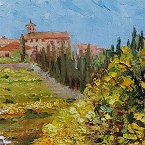 Tuscan Fields of Sangiovese, The Wine Region Italy by Internationally Renowned Painter Yary Dluhos