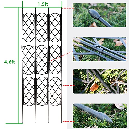 Garden Trellis for Climbing Outdoor Plants 55x18inch Plant Support Structures for Rose Clematis Vine and Climbing Plants