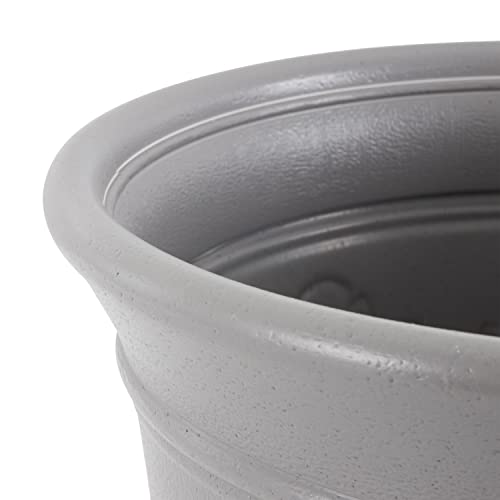 Suncast CPLHPL100 300 Foot Heavy Duty 5 Gallon Decorative Resin Garden Hose Pot for Expandable and Lightweight Hoses, Gray