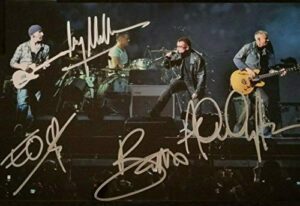 u2 band reprint signed 8×12 photo #2 rp bono the edge