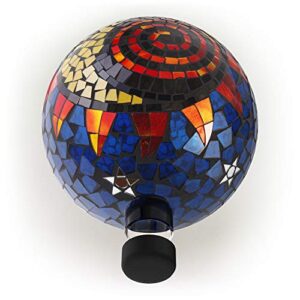 Alpine Corporation HGY120 Mosaic Sun and Moon Gazing Globe, 12 Inch Tall, Multi-Color