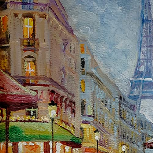 SOLD - Paris Rain, The City of Love by Internationally Renowned Painter Yary Dluhos