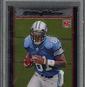 Calvin Johnson 2007 Bowman Chrome Football Rookie Card RC #BC75 Graded PSA 9 MINT