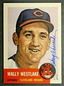 wally westlake signed baseball card with jsa coa