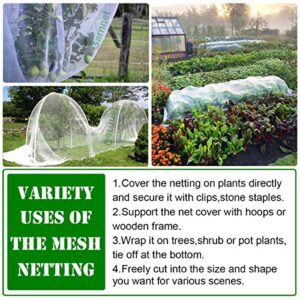 Garden Barrier Netting, 10ftx33ft Ultra Fine Mesh Netting Protection Screen Bird Net Plant Covers Row Cover Protect Plants Fruits Flowers Against Birds & Squirrels for Greenhouse Patio