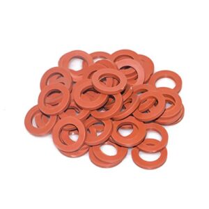 hourleey garden hose washer rubber, heavy duty red rubber washer fit all standard 3/4 inch garden hose fittings, 50 packs