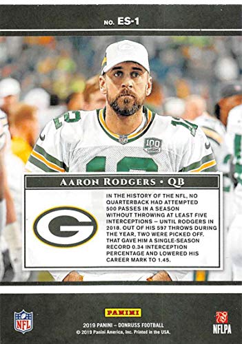 2019 Donruss The Elite Series #1 Aaron Rodgers Green Bay Packers Football Card