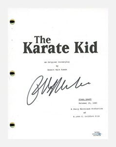 ralph macchio signed autographed the karate kid movie script screenplay acoa coa