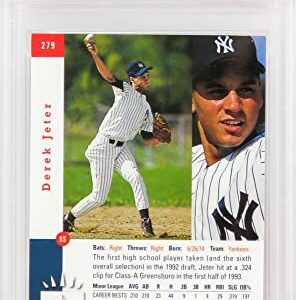 Derek Jeter (New York Yankees) 1993 SP Foil Baseball RC Rookie Card #279 (PSA 8 NM-MT) (K)